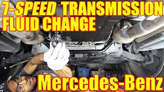 How To Change The TRANSMISSION FLUID On Your MERCEDESBENZ 7 SPEED  S Class S500 W220 7229 [upl. by Marx]