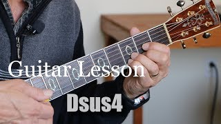 Dsus4 Guitar Chord Lesson [upl. by Elleved841]