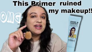 Insight Cosmetics Prime n Perfect Hydrating Primer  Honest Brutal Review of Insight Primer  Saher [upl. by Eniagrom470]