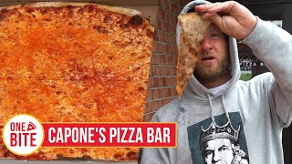 Barstool Pizza Review  Capones Pizza Bar Branford CT [upl. by Wassyngton]