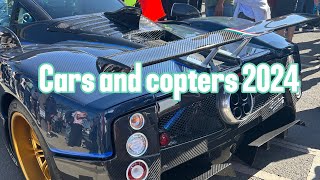 Crazy hypercar meet Cars and copters Huntington Beach 2024 [upl. by Arnon498]