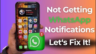 NOT Getting WhatsApp Notifications 🔥 Fixed [upl. by Flo722]