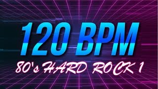 120 BPM  80s Hard Rock  44 Drum Track  Metronome  Drum Beat [upl. by Moht375]