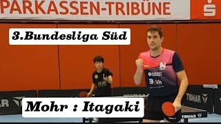 Penholder Aktion aus der 3Bundesliga Süd  JMohr2296TTR  AItagaki2146TTR [upl. by Rosalee305]