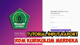 Tutorial Raport Digital Madrasah Kurmer [upl. by Amandy239]