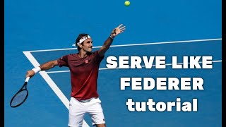 Tennis Tips  How to hit a Serve like Roger Federer  by Mario RITennis ATP and WTA serve [upl. by Omora]