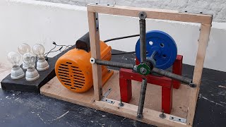 New Flywheel Free Energy Make 4 Spring Engine Flywheel Machine Free Electricity Generator [upl. by Cad]