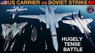 1980s Soviet AntiShip Strike vs 1980s US Carrier Group Naval Battle 116a  DCS [upl. by Cookie]