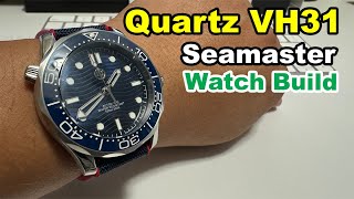 Quartz Seamaster Watch Build with Seiko VH31 movement [upl. by Kcirderfla736]