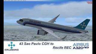 CRUZEIRO 43 Sao Paulo CGH to Recife REC v691 [upl. by Valley]