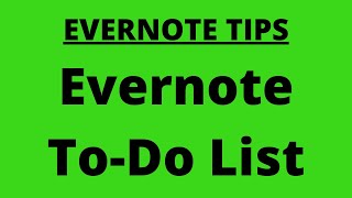 Evernote Tips How To Create A To Do List in Evernote Ninja Secret Plus A Surprise [upl. by Ynnohj124]