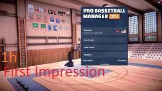 First Impression  Pro basketball manager 2024  How tricky can it be [upl. by Yanffit934]