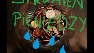 Strumień pieniędzy wodospad jednogroszówek  Dźwięk monet  Coins sound [upl. by Robert778]