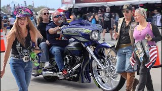 Spectators at International Speedway Daytona Beach Biketoberfest Bike Rally [upl. by Adniral]