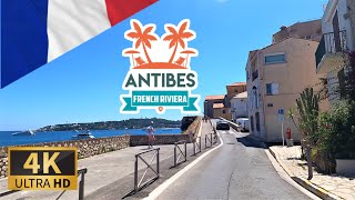 DRIVING IN ANTIBES ProvenceAlpesCôte dAzur French Riviera FRANCE I 4K 60fps [upl. by Nevarc]