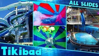 ALL AWESOME WATER SLIDES at Tikibad Duinrell Compilation [upl. by Lalittah503]