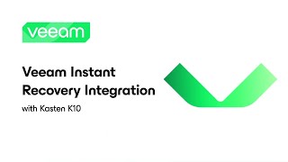 Veeam Instant Recovery Integration with Kasten K10 [upl. by Jerusalem624]