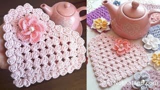 Crochet Doily EASY Crochet Heart doily tutorial [upl. by Afaw89]