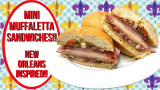 MINI MUFFALETTA SANDWICHES NEW ORLEANS INSPIRED [upl. by Rimahs]