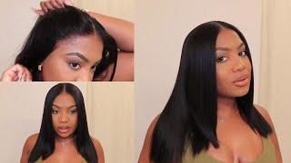 SILK PRESS on Yaki Hair🔥😍This wig is giving scalp✨Ft Myfirstwig [upl. by Akerue]