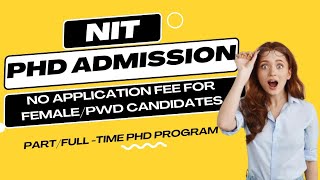 NIT Meghalaya PhD Admission UpdateApply Now phdadmissions phdadmission2024 latestphdform [upl. by Assiralk]