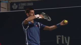 Djokovic and Stepanek hilarious matching violin celebrations  Rogers Cup 2016 [upl. by Aneerahs956]