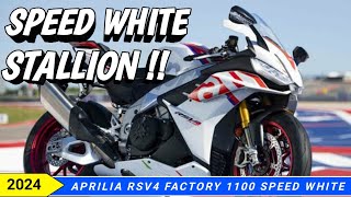 2024 Aprilia RSV4 Factory 1100 Speed White First Look [upl. by Ernesto834]