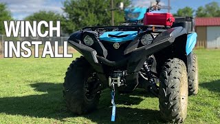 How To Install A Winch 2023 Yamaha Grizzly EPS [upl. by Arobed]