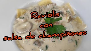 RAVIOLIS CON SALSA DE CHAMPIÑONES [upl. by Enitsyrk]