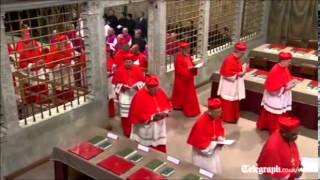 Cardinals begin voting for new Pope [upl. by Ennovyhs]