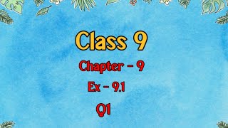 Class 9 l Maths l Ex 91 l Q1 NCERT DreamWorldXlx3uo [upl. by Ahsikram656]