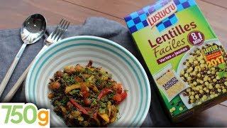 Recette de Wok de lentilles et légumes croquants  750g EXPRESS [upl. by Ambert]