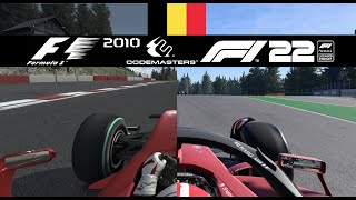 F1 Game Comparison 2010  2022 Gameplay Comparison PC [upl. by Isolda]