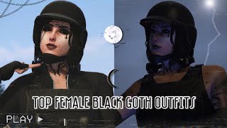 GTA 5 Online  Top Female Black Goth Outfits  TryhardFreemode  Xbox OneSeries XampSPS45 [upl. by Novit]