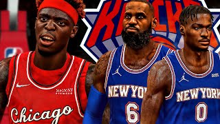 NBA 2K22 MyCAREER 6  NBA DEBUT LeBron James Joins Bronny James In NEW YORK [upl. by Meekyh]