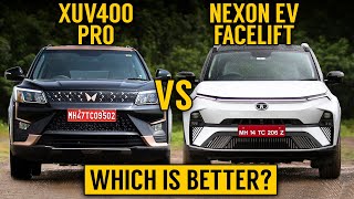 XUV 400 Pro Vs Nexon Ev facelift  Detailed Comparison  Tata Nexon EV VS Mahindra XUV400 EV Pro [upl. by Andras]