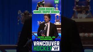 Quinn Hughes Wins The Norris Trophy [upl. by Eeclehc]