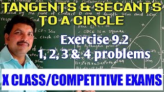 EXERCISE 92  1 2 3 amp 4 PROBLEMSTANGENTS AND SECANTS TO A CIRCLE [upl. by Merrill159]