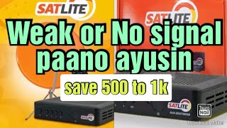 paano ang gagawin kapag WEAK OR NO SIGNAL ang Satlite box satlite weakornosignaltutorial [upl. by Averil]