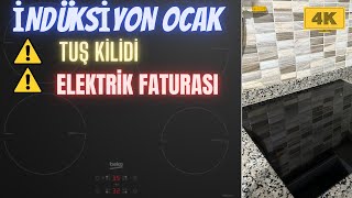 İndüksiyon Ocak Tuş Kilidi ve Elektrik Faturası  BEKO 6020S İndüksiyon Ocak [upl. by Hamian]