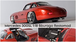 Mercedes Benz 300SL V8 Restomod 118 Bburago complete restoration [upl. by Aiela]