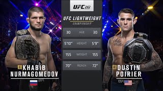 UFC 242 Dustin Poirier vs Khabib Nurmagomedov full match 1080p [upl. by Bascomb710]