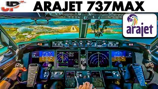 Arajet 737MAX Landing on the Coolest Runway in the Caribbean  St Maarten🏝️ [upl. by Hirz356]