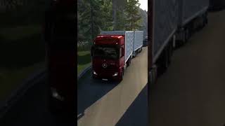 Mercedes Actros w Gruzji Górskie Wyzwania 🌍🚛🛤️⛰️ Georgia Gruzja shorts ets2 tandem [upl. by Starbuck]