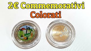 Monete 2 Euro Commemorative colorate facciamo chiarezza 2 Euro RARE Coins Colored [upl. by Budwig]