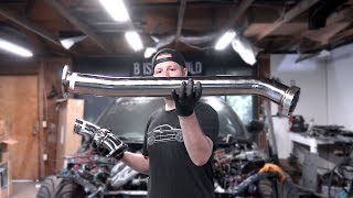 2JZ BRZ Pt 16  HELP Lagging In Low RPM amp Installing Down Pipe [upl. by Enylhsa]