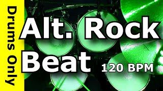 Alternative Rock Drum Loop 120 BPM  JimDooleynet [upl. by Nuahsor]