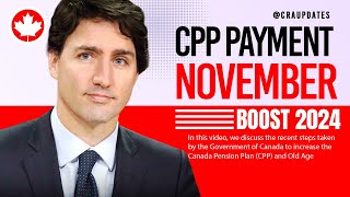 2 Minute Ago CPP Payment Increase In November for Canadian Seniors  OAS Pension [upl. by Narruc]