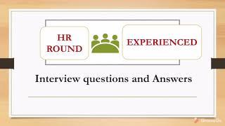 Experienced  Top HR round interview questions for experienced  HR interview question and answers [upl. by Hassi769]