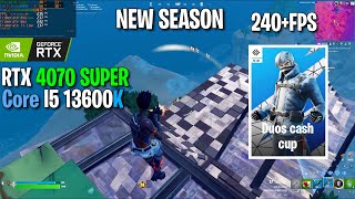 RTX 4070 Super  I5 13600K  Fortnite chapter 5 season 3  Duos cash cup  Performance mode  1080p [upl. by Aikemahs]